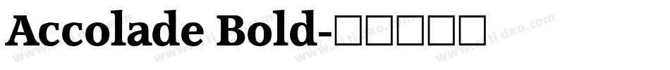 Accolade Bold字体转换